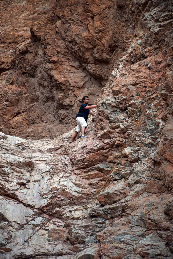 Climbing some rocks